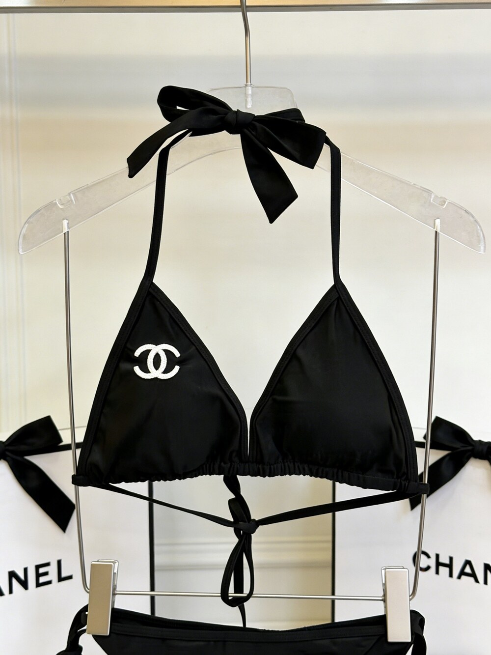 Classic CC Logo Halter Bikini Swimwear - Picture 2 of 6